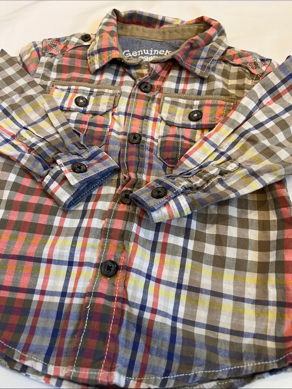 “Bundle 10/$13” OshKosh Genuine Kids 2T Plaid Button‑Front Shirt toddler boy - Picture 5 of 6